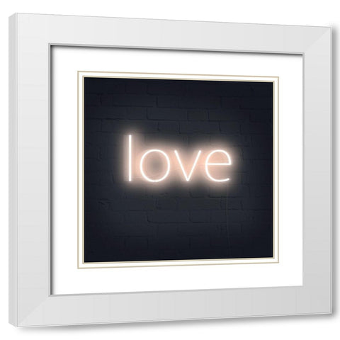 Neon Inspo IV White Modern Wood Framed Art Print with Double Matting by Borges, Victoria
