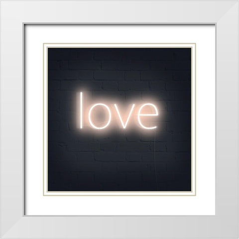 Neon Inspo IV White Modern Wood Framed Art Print with Double Matting by Borges, Victoria