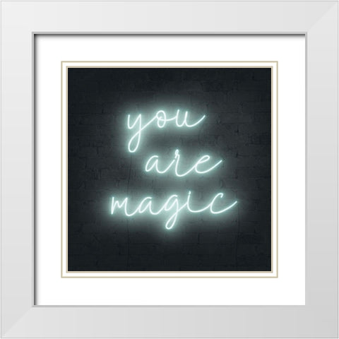 Neon Inspo VI White Modern Wood Framed Art Print with Double Matting by Borges, Victoria