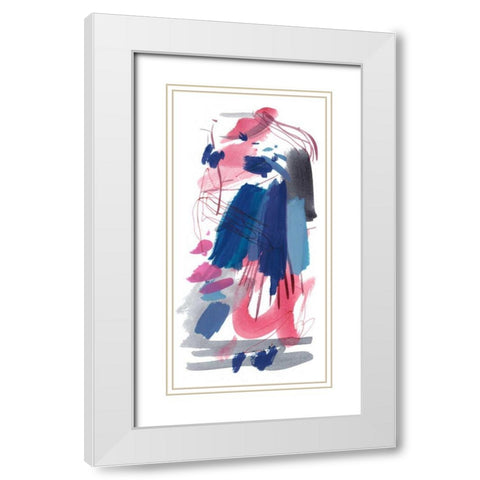 Wild as the Wind III White Modern Wood Framed Art Print with Double Matting by Wang, Melissa