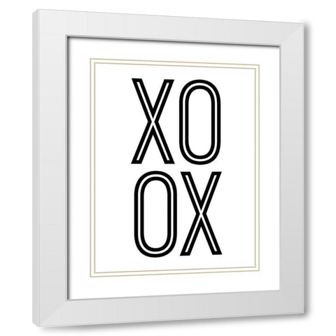 Bold Love I White Modern Wood Framed Art Print with Double Matting by Sizemore, Natalie