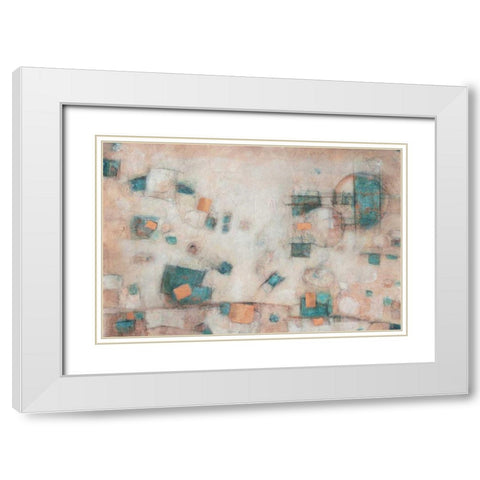 Desert Abstraction White Modern Wood Framed Art Print with Double Matting by Crawford, Beverly