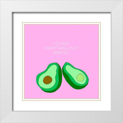 Lets Get Punny I White Modern Wood Framed Art Print with Double Matting by Sizemore, Natalie