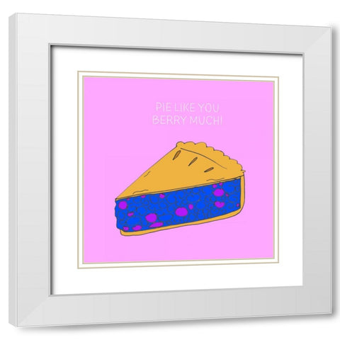 Lets Get Punny III White Modern Wood Framed Art Print with Double Matting by Sizemore, Natalie