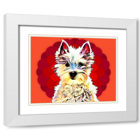 Pop Dog II White Modern Wood Framed Art Print with Double Matting by Curinga, Kim