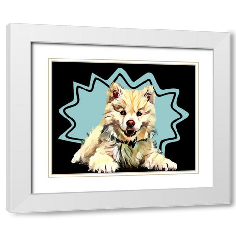 Pop Dog IV White Modern Wood Framed Art Print with Double Matting by Curinga, Kim