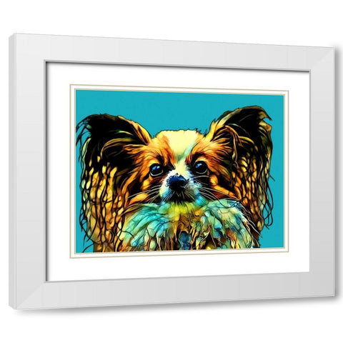 Pop Dog VI White Modern Wood Framed Art Print with Double Matting by Curinga, Kim