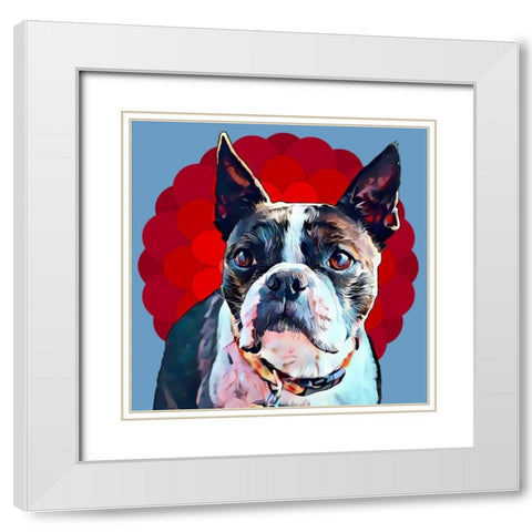 Pop Dog VII White Modern Wood Framed Art Print with Double Matting by Curinga, Kim