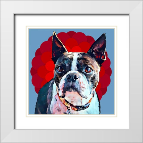 Pop Dog VII White Modern Wood Framed Art Print with Double Matting by Curinga, Kim