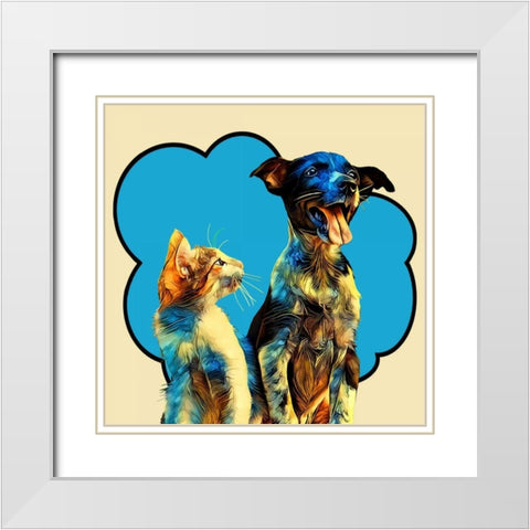 Pop Dog IX White Modern Wood Framed Art Print with Double Matting by Curinga, Kim
