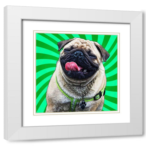 Pop Dog X White Modern Wood Framed Art Print with Double Matting by Curinga, Kim