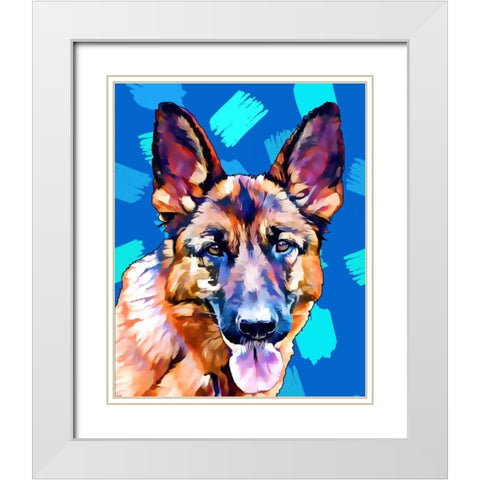 Pop Dog XI White Modern Wood Framed Art Print with Double Matting by Curinga, Kim