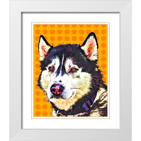 Pop Dog XII White Modern Wood Framed Art Print with Double Matting by Curinga, Kim