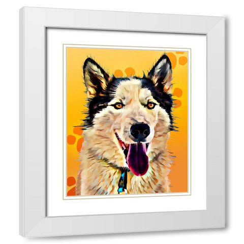 Pop Dog XIII White Modern Wood Framed Art Print with Double Matting by Curinga, Kim