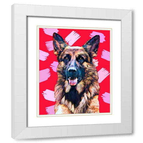 Pop Dog XIV White Modern Wood Framed Art Print with Double Matting by Curinga, Kim