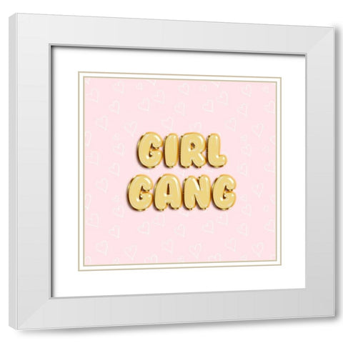 Pal-entine I White Modern Wood Framed Art Print with Double Matting by Popp, Grace