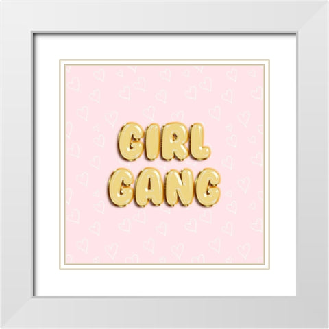 Pal-entine I White Modern Wood Framed Art Print with Double Matting by Popp, Grace