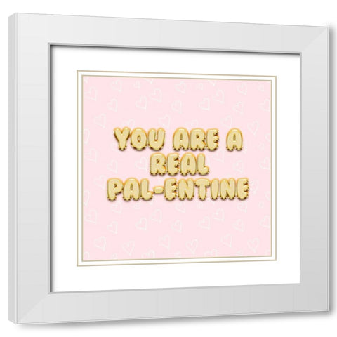 Pal-entine II White Modern Wood Framed Art Print with Double Matting by Popp, Grace