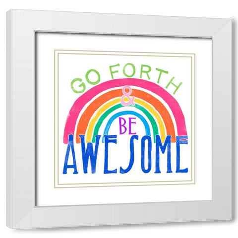 Shine Bright Graduate I White Modern Wood Framed Art Print with Double Matting by Vess, June Erica