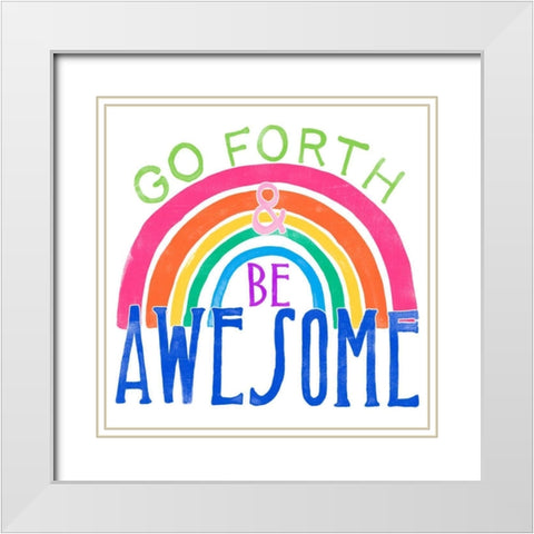 Shine Bright Graduate I White Modern Wood Framed Art Print with Double Matting by Vess, June Erica
