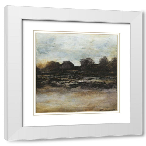 Cadence III White Modern Wood Framed Art Print with Double Matting by Gordon, Sharon