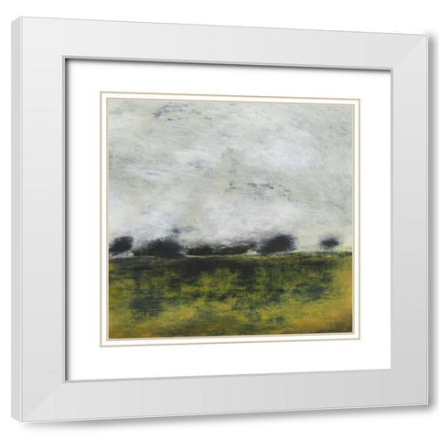 Cadence IV White Modern Wood Framed Art Print with Double Matting by Gordon, Sharon