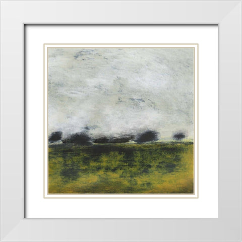 Cadence IV White Modern Wood Framed Art Print with Double Matting by Gordon, Sharon