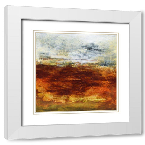 Cadence VI White Modern Wood Framed Art Print with Double Matting by Gordon, Sharon