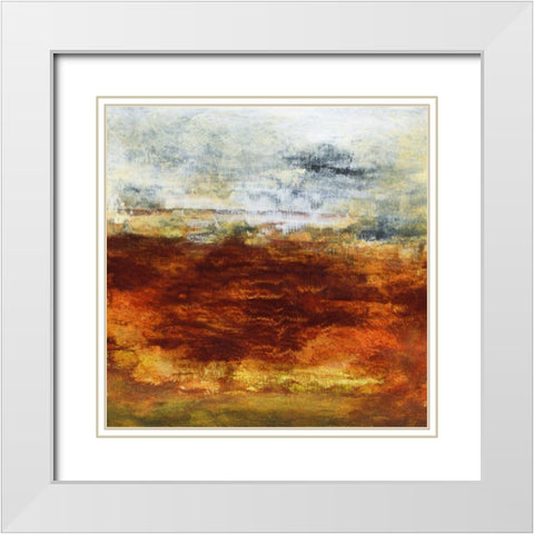 Cadence VI White Modern Wood Framed Art Print with Double Matting by Gordon, Sharon