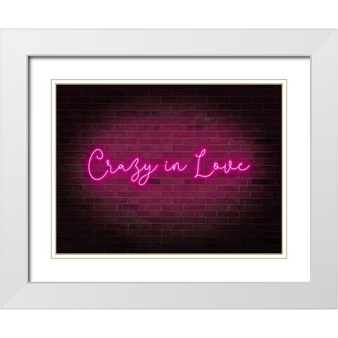 Neon Love II White Modern Wood Framed Art Print with Double Matting by Popp, Grace