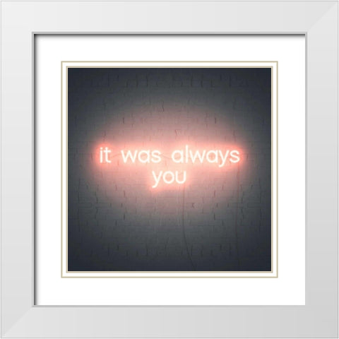 Neon Love III White Modern Wood Framed Art Print with Double Matting by Popp, Grace