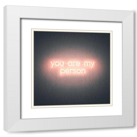 Neon Love IV White Modern Wood Framed Art Print with Double Matting by Popp, Grace