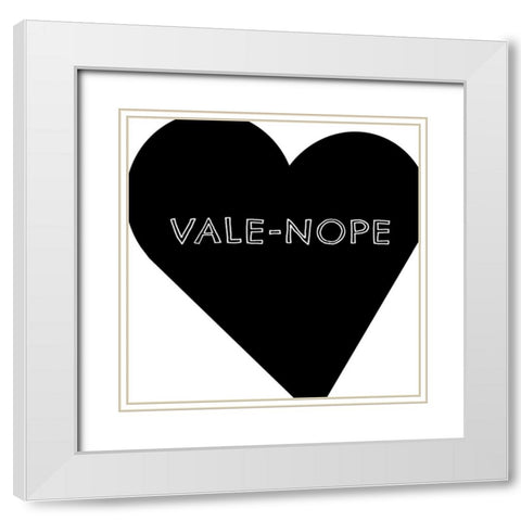 Vale-Nope I White Modern Wood Framed Art Print with Double Matting by Goldberger, Jennifer