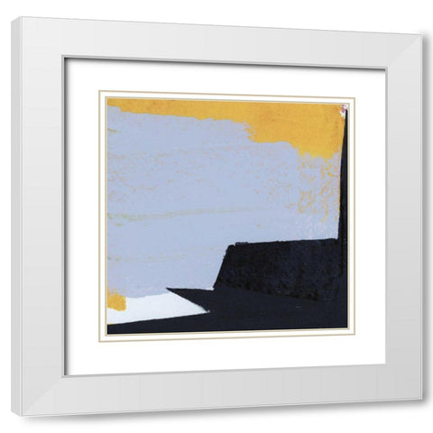 Black and Yellow II White Modern Wood Framed Art Print with Double Matting by Bellissimo Art