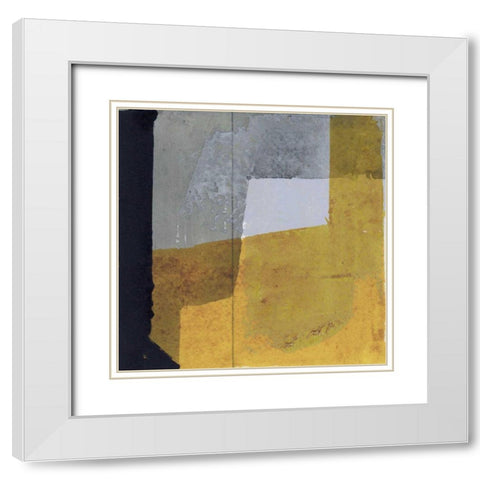 Black and Yellow III White Modern Wood Framed Art Print with Double Matting by Bellissimo Art