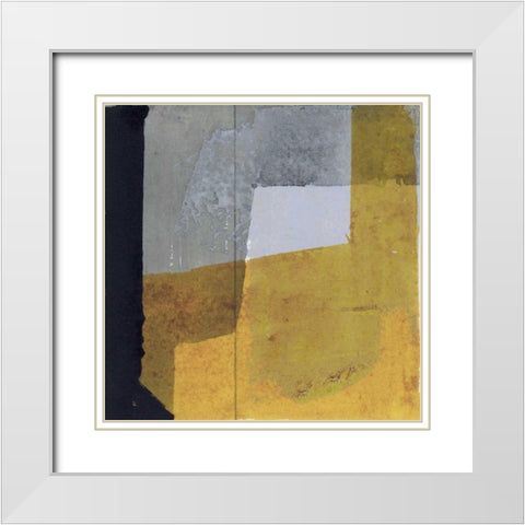 Black and Yellow III White Modern Wood Framed Art Print with Double Matting by Bellissimo Art