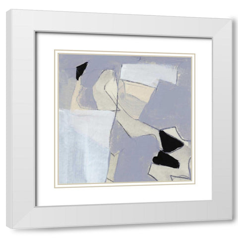 Grey Landscape II White Modern Wood Framed Art Print with Double Matting by Bellissimo Art