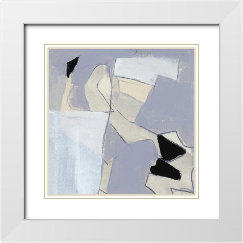 Grey Landscape II White Modern Wood Framed Art Print with Double Matting by Bellissimo Art