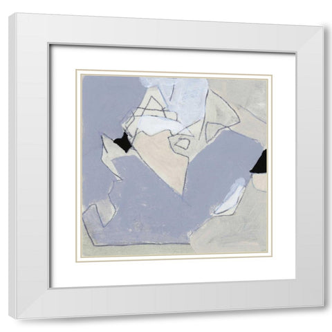 Grey Landscape IV White Modern Wood Framed Art Print with Double Matting by Bellissimo Art