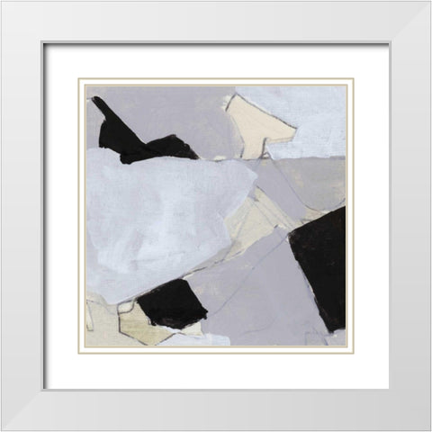Grey Landscape V White Modern Wood Framed Art Print with Double Matting by Bellissimo Art
