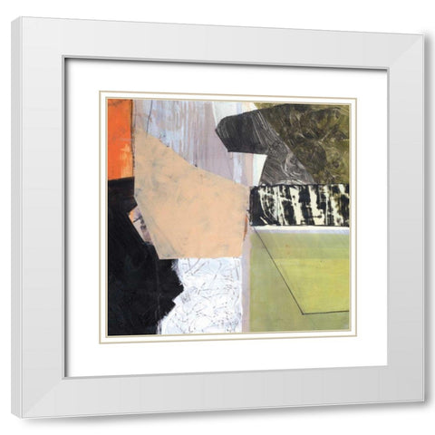 Grey Nude Landscape White Modern Wood Framed Art Print with Double Matting by Bellissimo Art