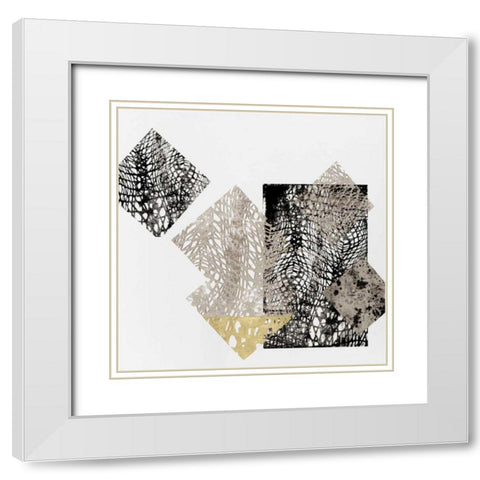 Neutral Design I White Modern Wood Framed Art Print with Double Matting by Goldberger, Jennifer