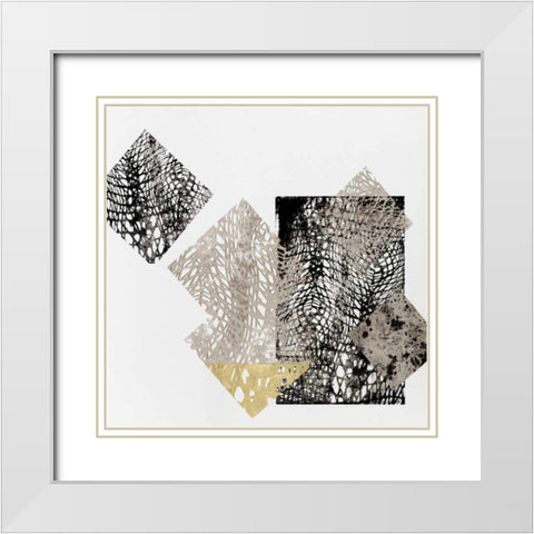 Neutral Design I White Modern Wood Framed Art Print with Double Matting by Goldberger, Jennifer