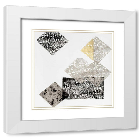 Neutral Design III White Modern Wood Framed Art Print with Double Matting by Goldberger, Jennifer