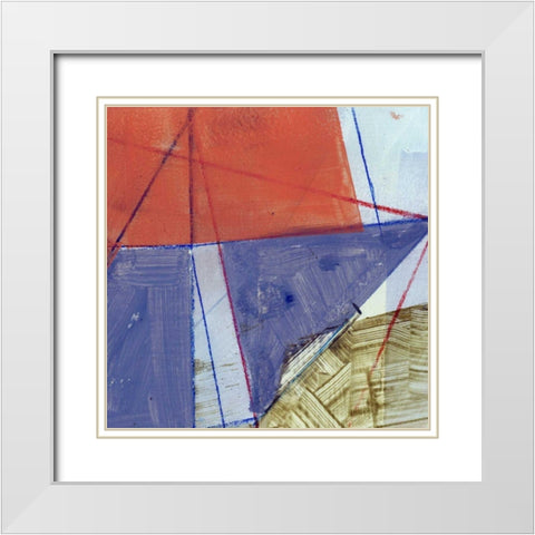 Abstract Mass I White Modern Wood Framed Art Print with Double Matting by Bellissimo Art