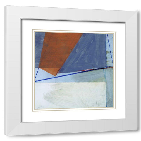 Abstract Mass II White Modern Wood Framed Art Print with Double Matting by Bellissimo Art