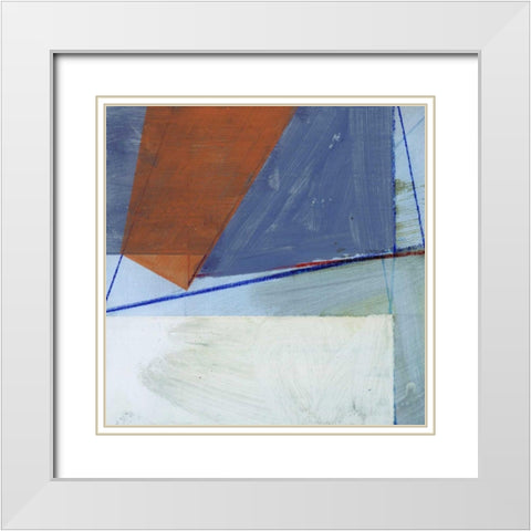 Abstract Mass II White Modern Wood Framed Art Print with Double Matting by Bellissimo Art