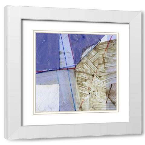 Abstract Mass III White Modern Wood Framed Art Print with Double Matting by Bellissimo Art