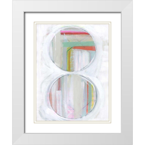 Art in Whites V White Modern Wood Framed Art Print with Double Matting by Bellissimo Art