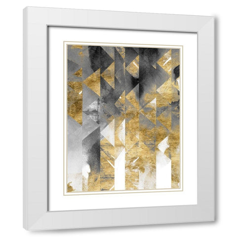 Gilt Reflections II White Modern Wood Framed Art Print with Double Matting by Zarris, Chariklia